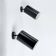 Black metal wall or ceiling lights, vintage 1950, Parscot, pipe spots.