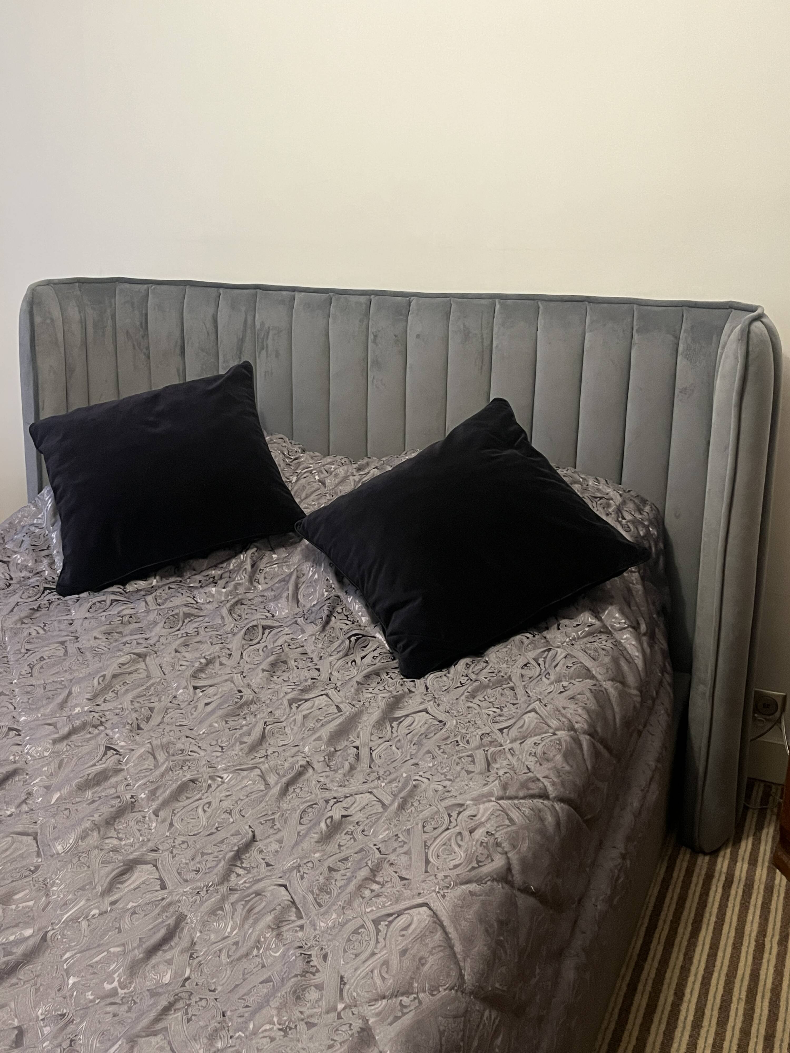 Habitat grey boudoir headboard 244 x 120 cm