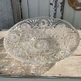 Presentation dish in cut crystal