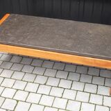 Slate slab coffee table