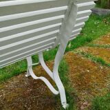 Banc de jardin ancien avec pieds en fer