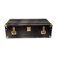 Old wooden and leather trunk