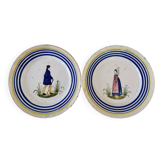Duo plats Quimper 1950