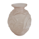 Vase boule art déco verre moulé rose