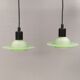 Green glass UFO pendant lights from Design-Light, early 1990s in Denmark