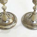 Pair of metal candle holders