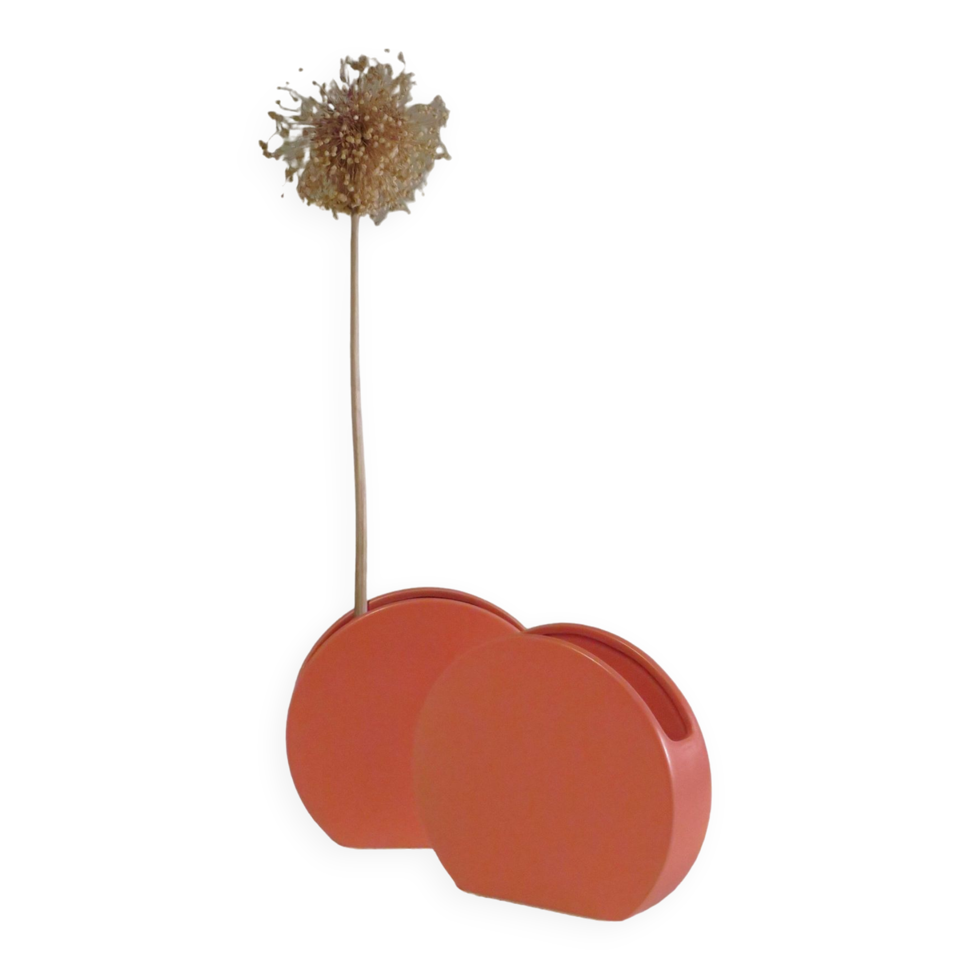 Lot de 2 vases en céramique rose, style Memphis années 1980