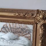Antique rectangular mirror with moldings 103 x 68