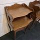 Pair of Louis XV style curved bedside tables in cherry wood