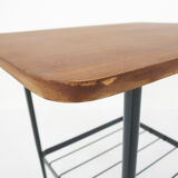 Teak and metal side table, The Netherlands 1950's
