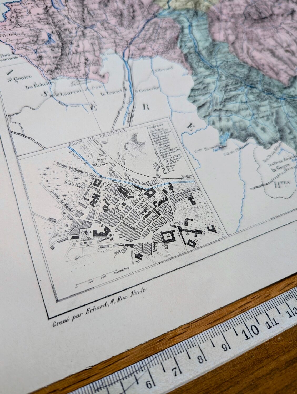 Savoie, map printed in 1883.