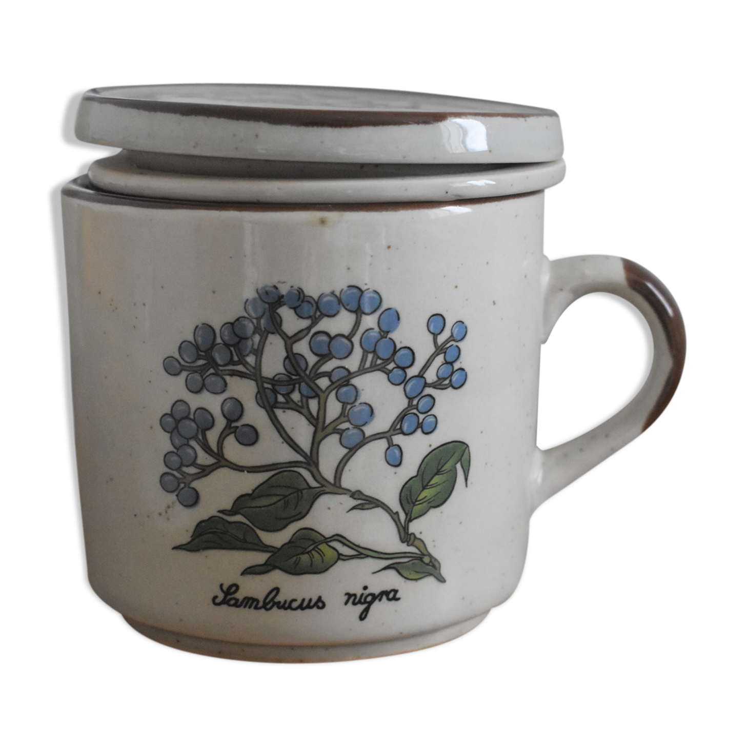 Blue flower tisanière