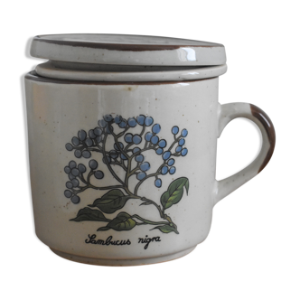 Blue flower tisanière