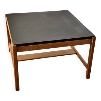 Table Basse A Plateau Laque Noir Et Réversible