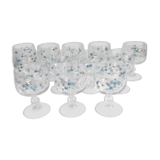 12 vintage myosotis model wine glasses