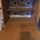 Secrétaire armoire bois en chevrons