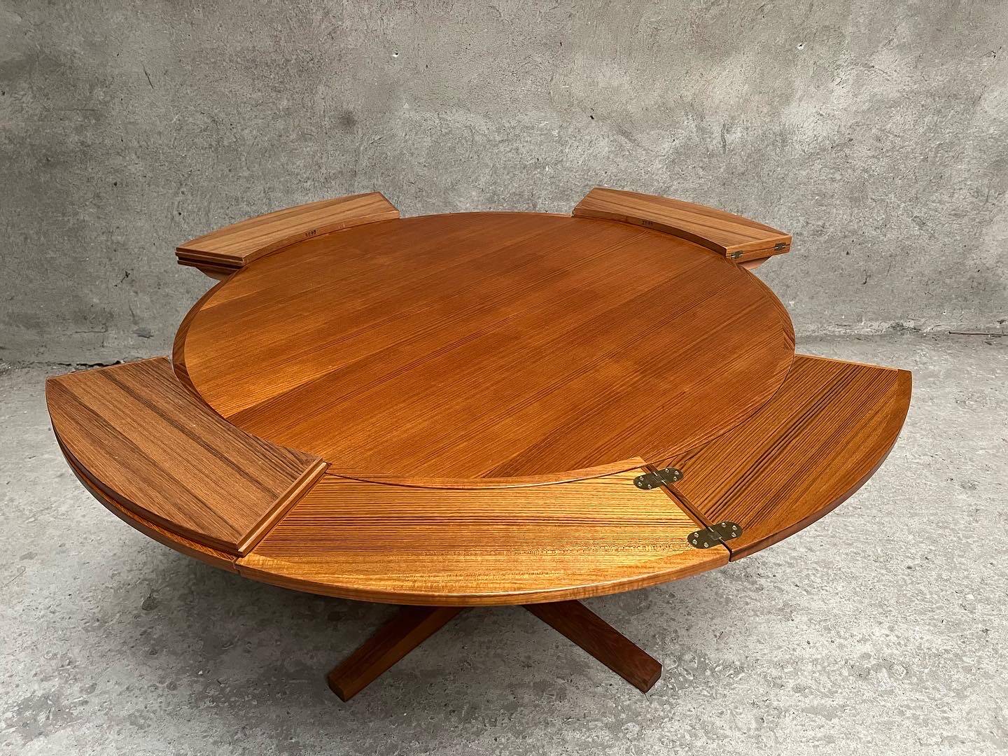 Scandinavian flip flap lotus table by drylund in teak 1960