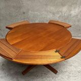 Scandinavian flip flap lotus table by drylund in teak 1960