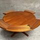 Scandinavian flip flap lotus table by drylund in teak 1960