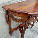 Louis XVI style half-moon console decorated