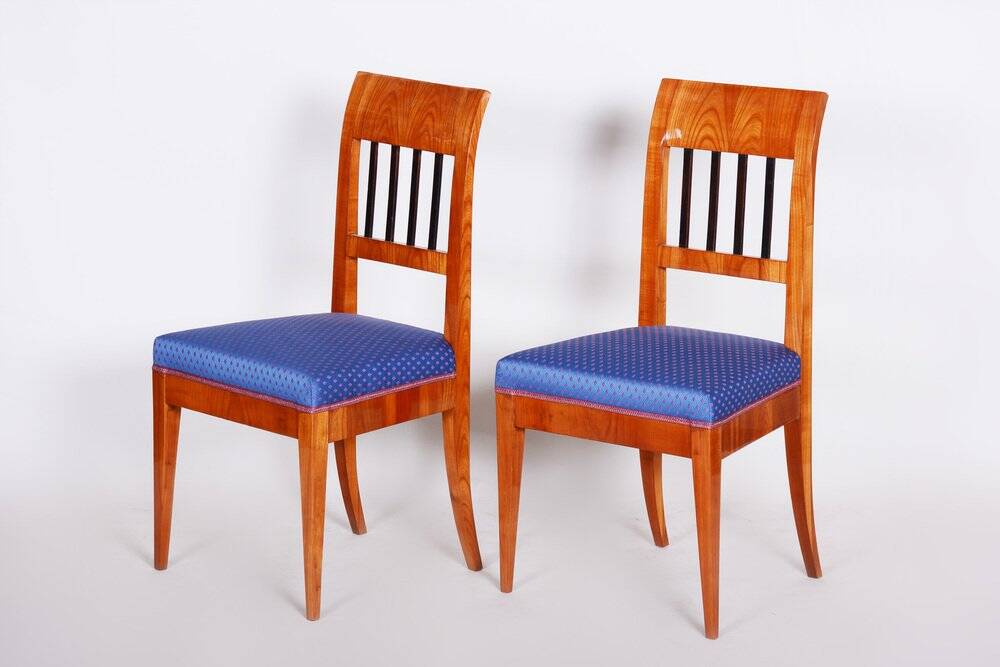 Set of Biedermeier Dining Chairs in Cherry Tree, 1820s
