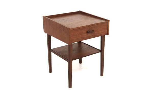 Table de chevet scandinave en teck, Suède, 1960