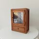 Vintage solid oak medicine cabinet