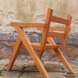 Vintage children's chair from the 50s with compass feet