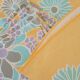 Round tablecloth and 6 napkins with vintage flower patterns