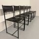 6 leather chairs "101" Italian design Belotti Alias 1980 vintage