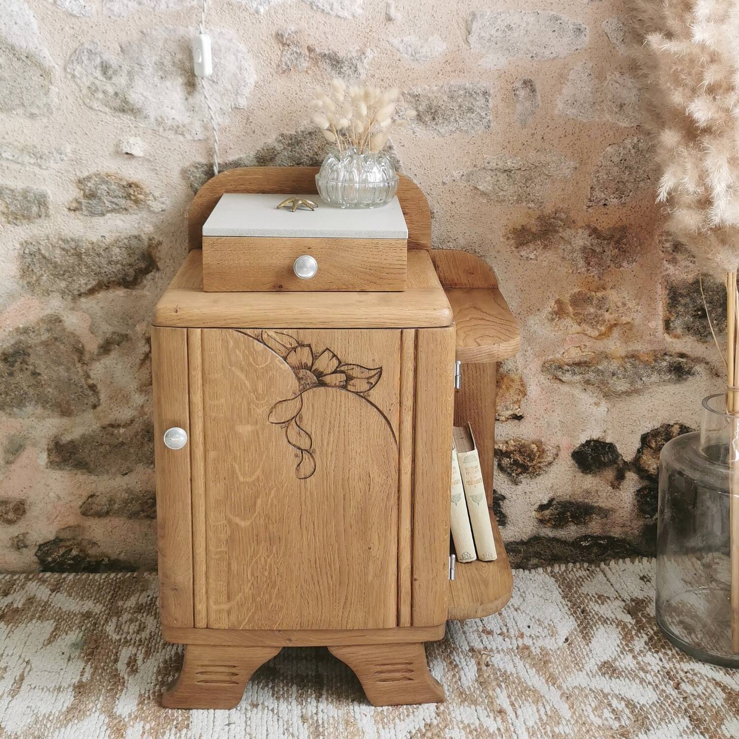 Restored Art Deco bedside table