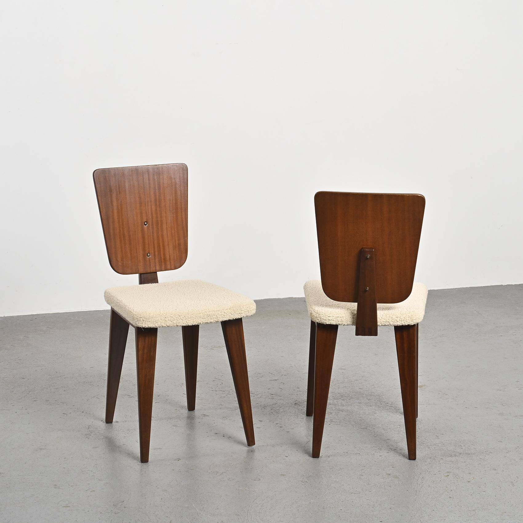 Modernist chairs by André Sornay, Lyon, 1950s