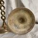 Pair of twisted brass candlesticks