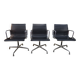 Fauteuils pivotants vintage en Cuir Ea108 de Charles et Ray Eames pour Vitra