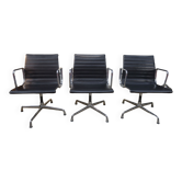 Fauteuils pivotants vintage en Cuir Ea108 de Charles et Ray Eames pour Vitra