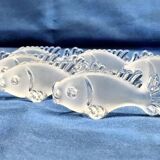 10 Art Deco fish knife holders signed YER