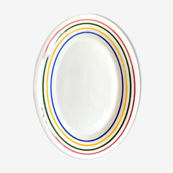 Oval dish San Marciano Ceramiche in enamelled Italian earthenware