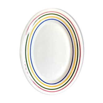 Oval dish San Marciano Ceramiche in enamelled Italian earthenware