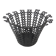 Perforated black metal cachepot from the 1950s and 1960s.