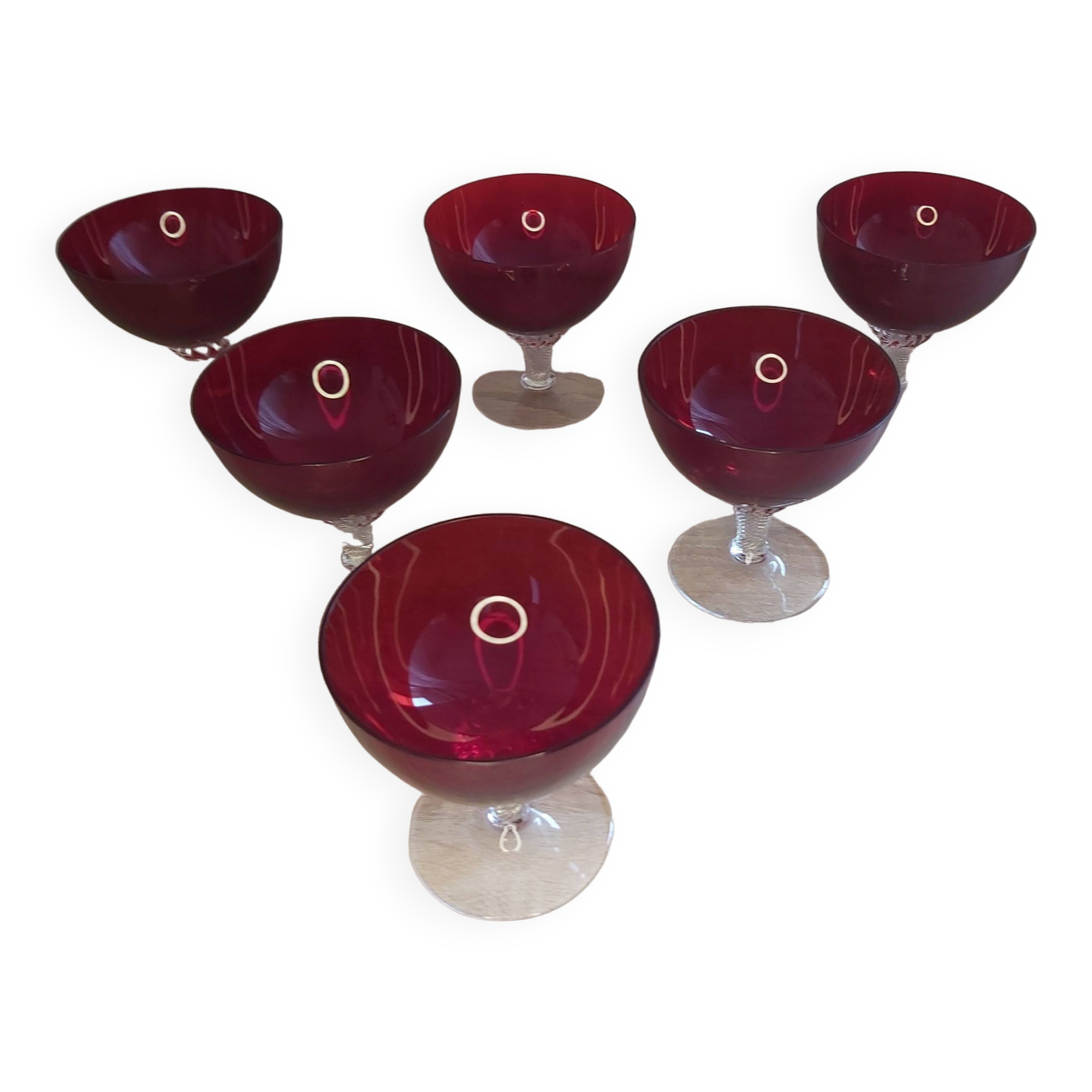 Set of six glasses, Murano