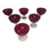 Ensemble de six verres, Murano