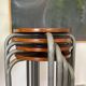 Set of 4 vintage industrial stools 50s