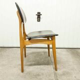 Scandinavian chair 1960 skai black