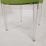 Chaise « Mademoiselle » Kartell en vert damassé par Philippe Starck, Italie, 2000