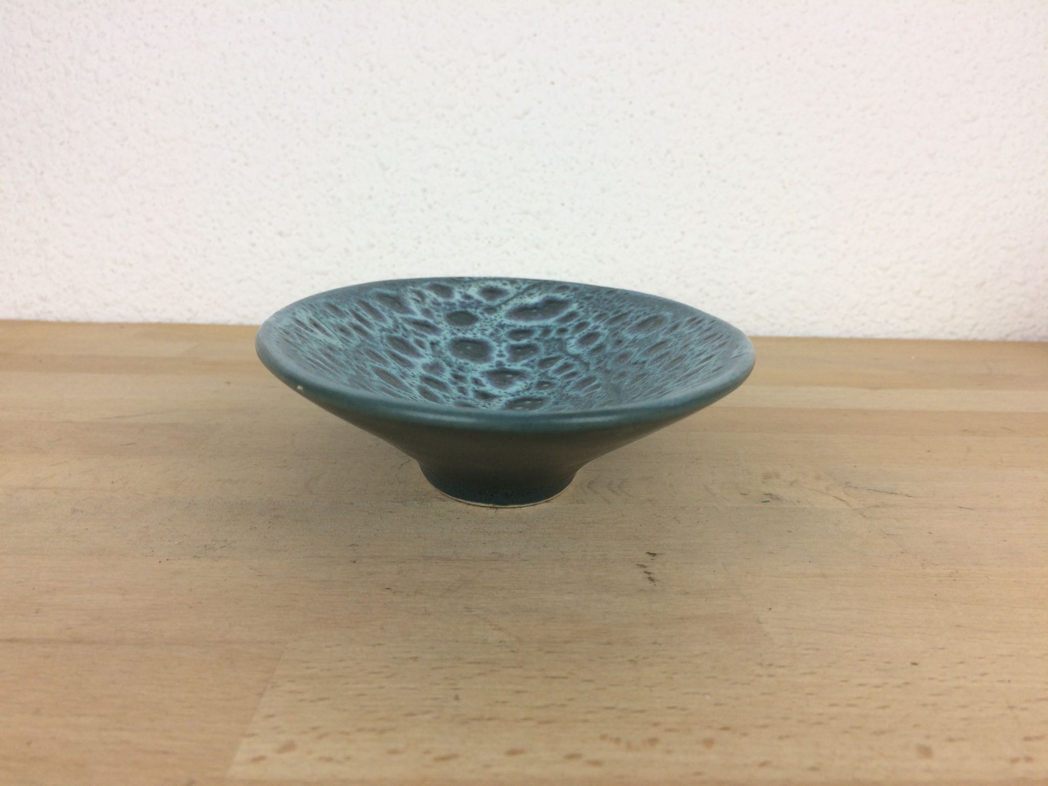 Vide poche vintage en céramique bleue