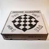 1960s Chess Set in Genuine Hand Carved Alabaster of Volterra.