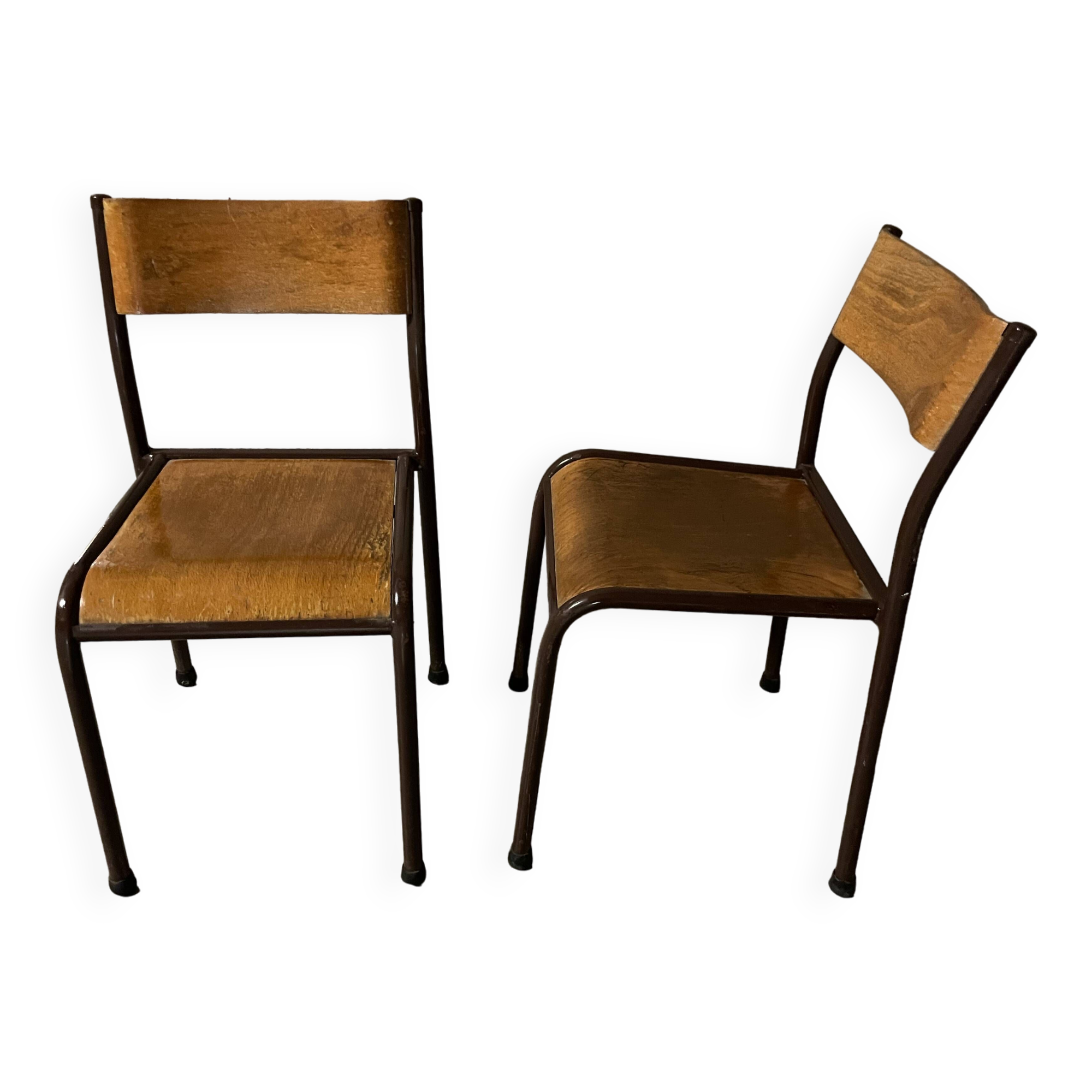 Pair of Mullca school chairs