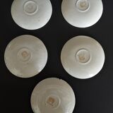 Dinette series of five flat plates in earthenware XXth