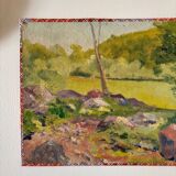 Peinture à l'huile sur toile "Nature et forêt" n°8