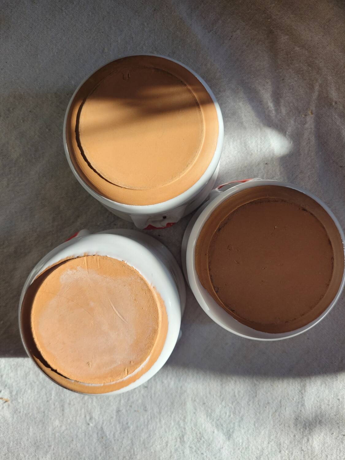 Glazed earthenware terrines with cherries